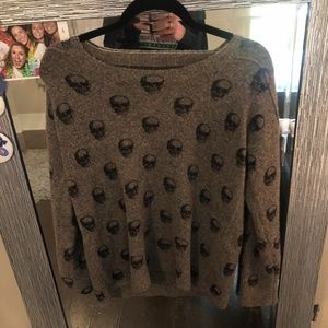 Skull Cashmere Sweater with Cutout